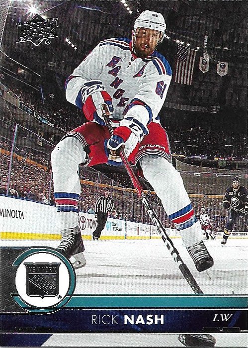 Rick Nash 2017-18 Upper Deck #131 New York Rangers Hockey Card