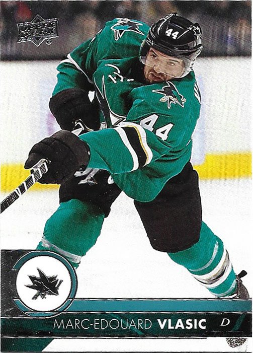 Mark-Edouard Vlasic 2017-18 Upper Deck #155 San Jose Sharks Hockey Card