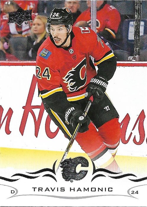 Travis Hamonic 2018-19 Upper Deck #25 Calgary Flames Hockey Card