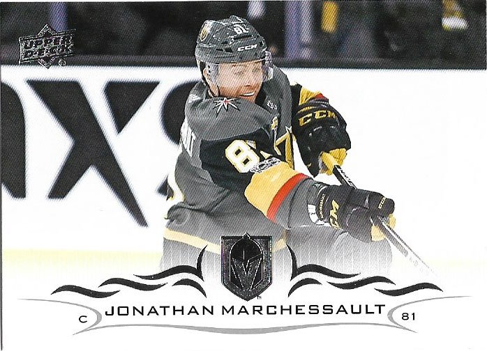 Jonathan Marchessault 2018-19 Upper Deck #179 Vegas Golden Knights Hockey Card