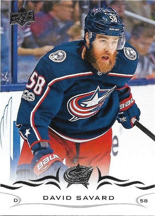 David Savard 2018-19 Upper Deck #55 Columbus Blue Jackets Hockey Card
