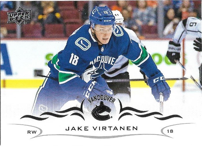 Jake Virtanen 2018-19 Upper Deck #424 Vancouver Canucks Hockey Card