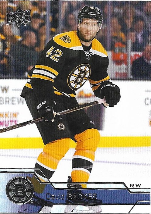 David Backes 2016-17 Upper Deck #267 Boston Bruins Hockey Card