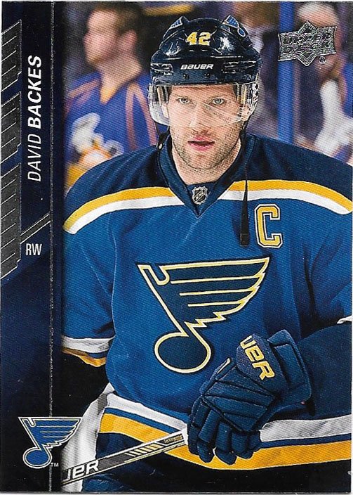 David Backes 2015-16 Upper Deck #159 St. Louis Blues Hockey Card