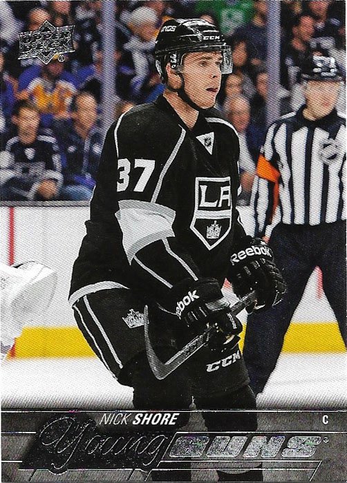 Nick Shore 2015-16 Upper Deck Young Guns Rookie #216 Los Angeles Kings Hockey Card