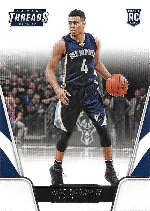 Wade Baldwin IV 2016-17 Panini Threads Rookie #200 Memphis Grizzlies Basketball Card