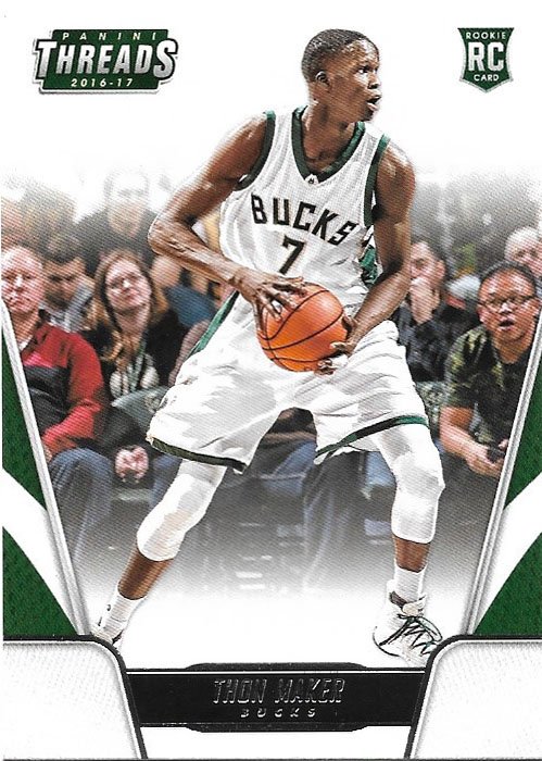 Thon Maker 2016-17 Panini Threads Rookie #198 Milwaukee Bucks Basketball Card