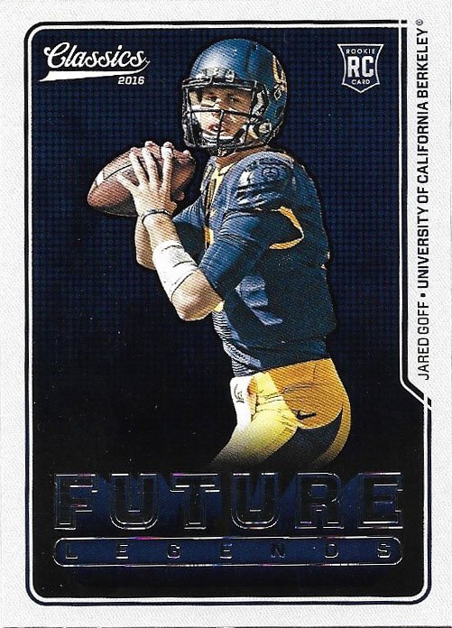Jared Goff 2016 Panini Classics Future Legends Rookie #12 Cal Golden Bears Football Card