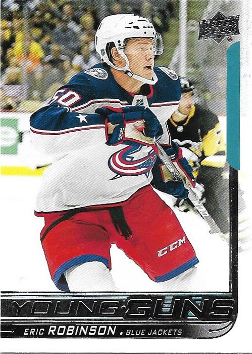 Eric Robinson 2018-19 Upper Deck Young Guns Rookie #459 Columbus Blue Jackets Hockey Card