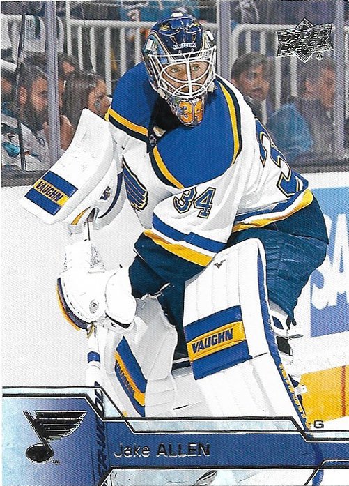 Jake Allen 2016-17 Upper Deck #157 St. Louis Blues Hockey Card