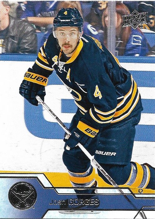 Josh Gorges 2016-17 Upper Deck #21 Buffalo Sabres Hockey Card
