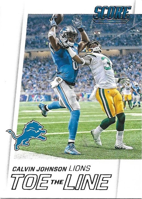 Calvin Johnson 2016 Score Toe The Line #7 Detroit Lions Football Card