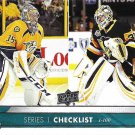 Pekka Rinne, Matt Murray 2017-18 Upper Deck #199 Predators, Penguins Hockey Card