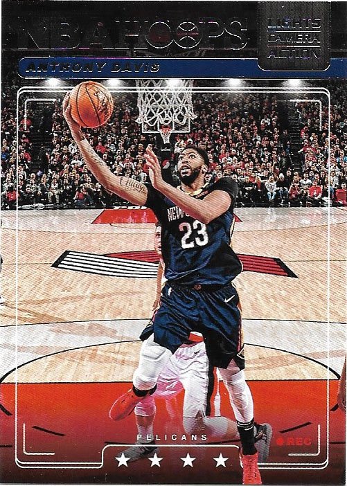 Anthony Davis 2018-19 NBA Hoops Lights, Camera, Action #LCA-16 New Orleans Pelicans Basketball Card