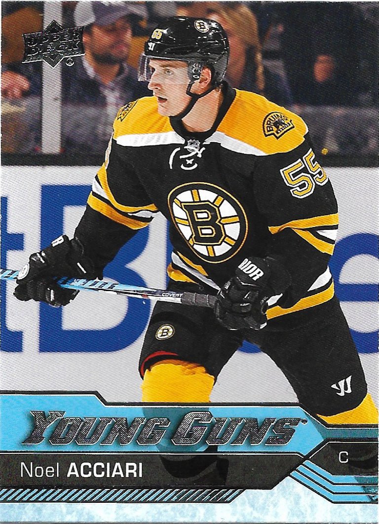 Noel Acciari 2016-17 Upper Deck Young Guns Rookie #238 Boston Bruins Hockey Card