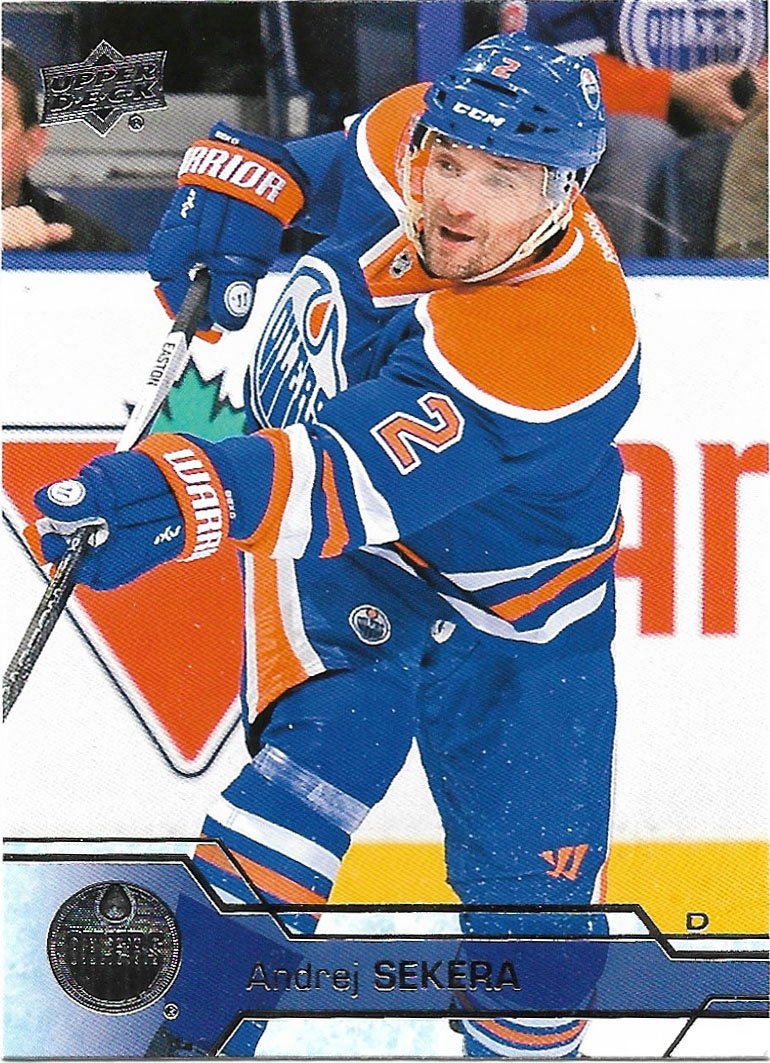 Andrej Sekera 2016-17 Upper Deck #72 Edmonton Oilers Hockey Card