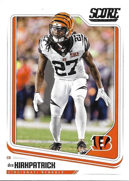Dre Kirkpatrick 2018 Score #70 Cincinnati Bengals Football Card