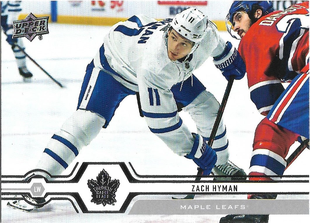 Zach Hyman 2019-20 Upper Deck #4 Toronto Maple Leafs ...