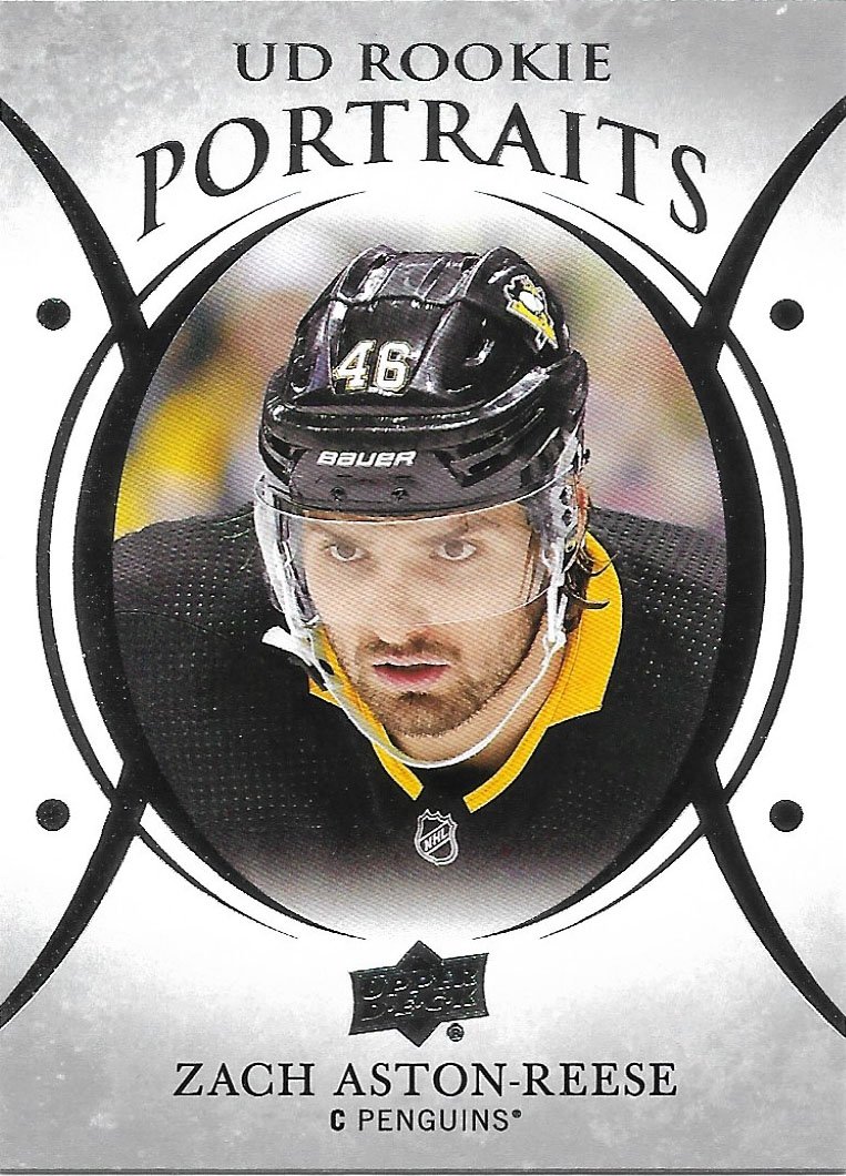 Zach Aston-Reese 2018-19 Upper Deck Rookie Portraits #P-91 Pittsburgh Penguins Hockey Card