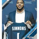 Jeffery Simmons 2019 Donruss Rookie #258 Tennessee Titans Football Card