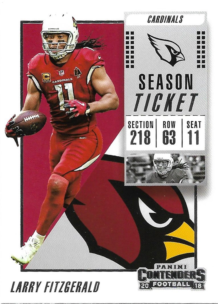 Larry Fitzgerald 2018 Panini Contenders #97 Arizona Cardinals Football Card