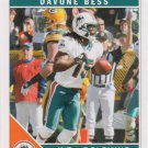 Davone Bess 2011 Score #154 Miami Dolphins Football Card
