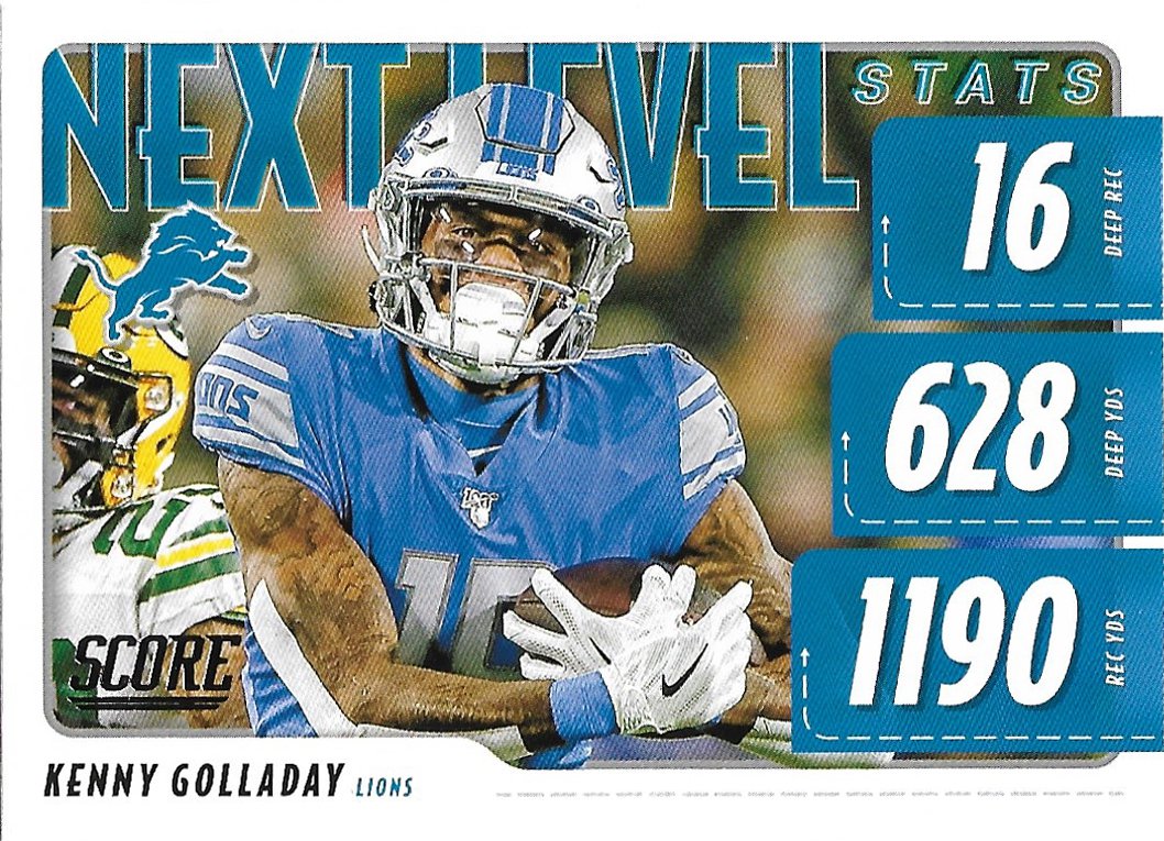 Kenny Golladay 2020 Score Next Level Stats #NLS-KG Detroit Lions Football Card