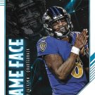 Lamar Jacobs 2020 Score Game Faces #GF-LJ Baltimore Ravens Football Card Lamar Jacobs 2020 Score Game Faces #GF-LJ Baltimore Ravens Football Card