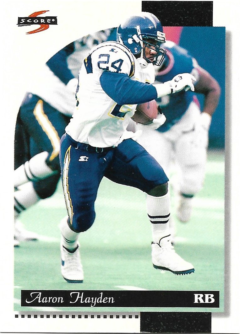 Aaron Hayden 1996 Score #182 San Diego Chargers Football Card