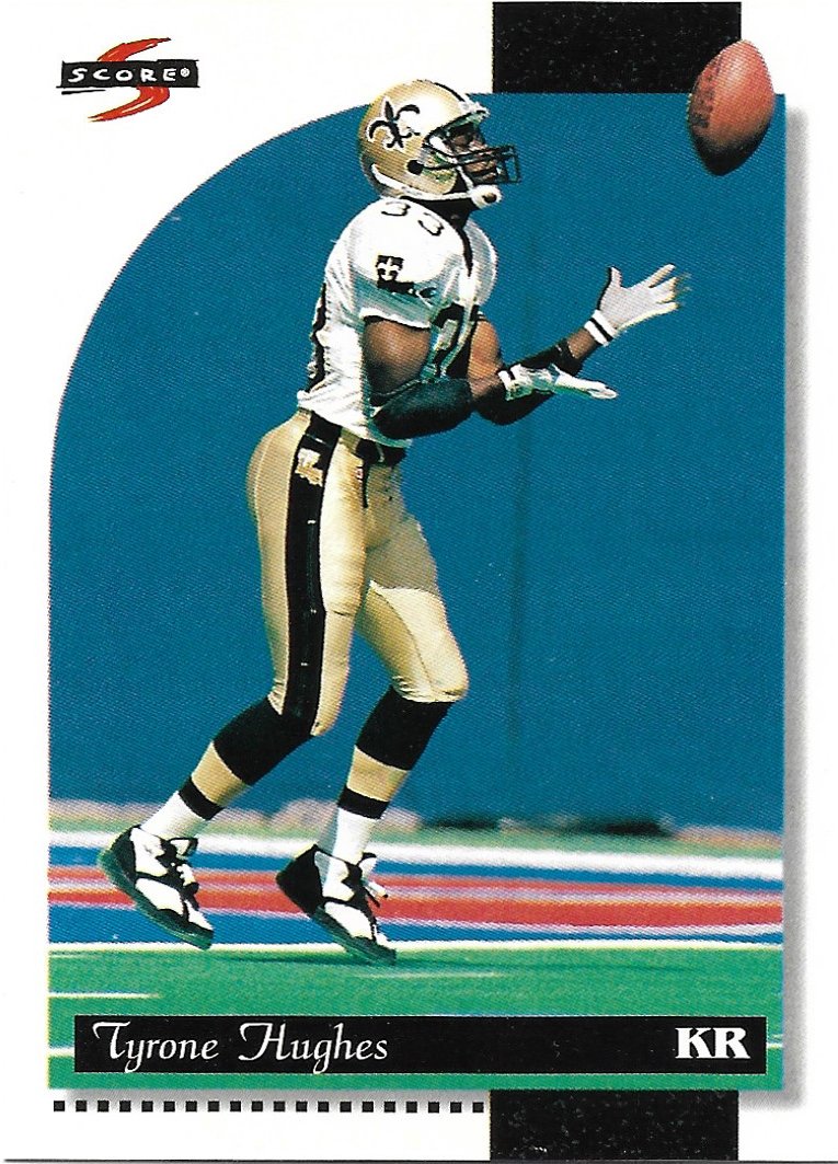 Tyrone Hughes 1996 Score 204 New Orleans Saints Football Card