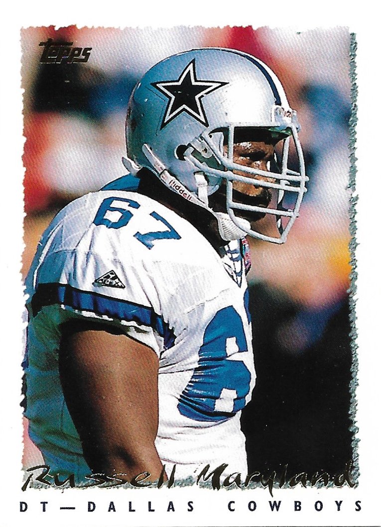 Russell Maryland 1995 Topps 296 Dallas Cowboys Football Card