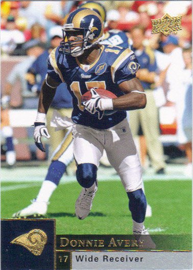 Donnie Avery 2009 Upper Deck #178 St. Louis Rams Football Card