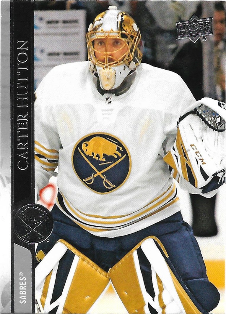 Carter Hutton 2020-21 Upper Deck #22 Buffalo Sabres Hockey Card