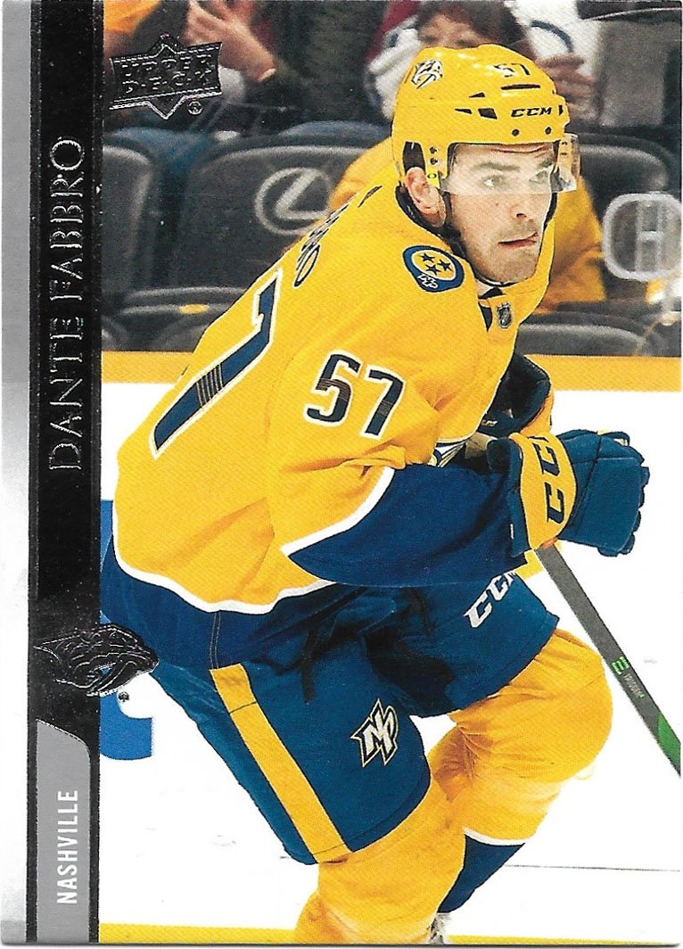 Dante Fabbro 2020-21 Upper Deck #356 Nashville Predators Hockey Card