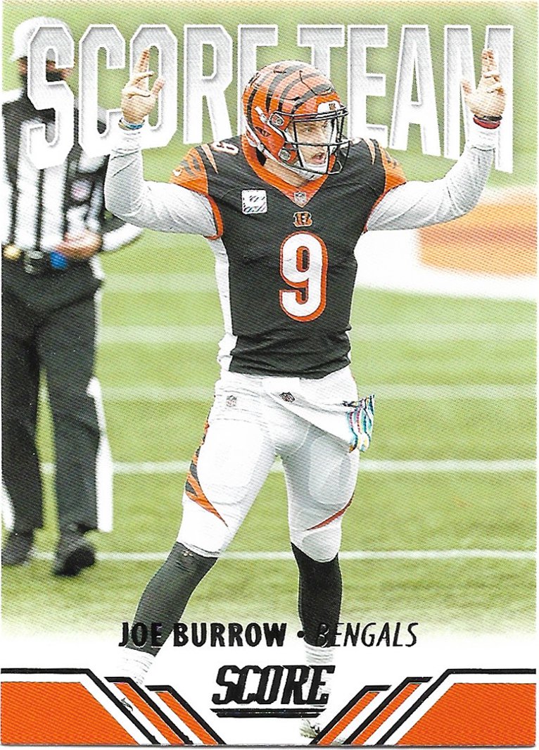 Joe Burrow 2021 Score Score Team #ST8 Cincinnati Bengals Football Card