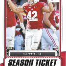 T.J. Watt 2021 Panini Draft Picks Contenders #78 Wisconsin Badgers Football Card