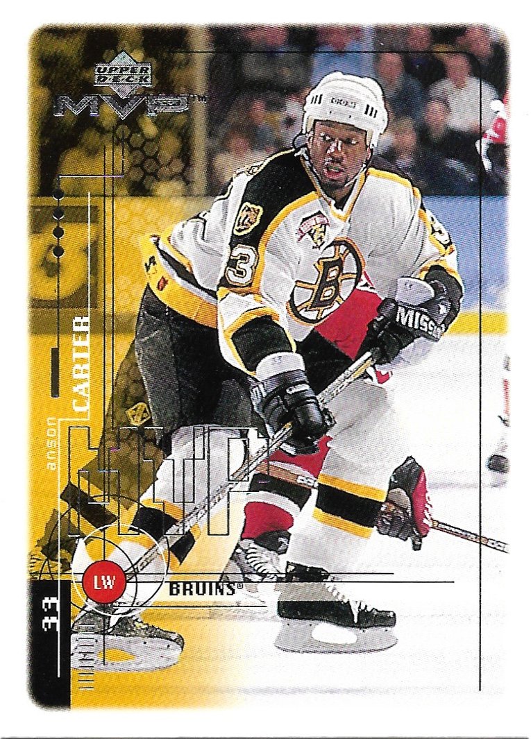 Anson Carter 1998-99 Upper Deck MVP #18 Boston Bruins Hockey Card