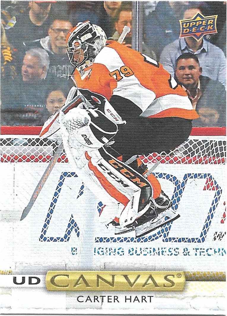 Carter Hart 2019-20 Upper Deck UD Canvas #C33 Philadelphia Flyers Hockey Card