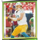 Justin Herbert 2022 Score #136 Los Angeles Chargers Football Card