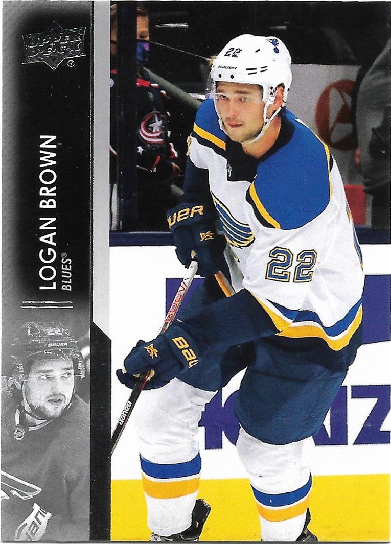 Logan Brown 2021-22 Upper Deck #633 St. Louis Blues Hockey Card