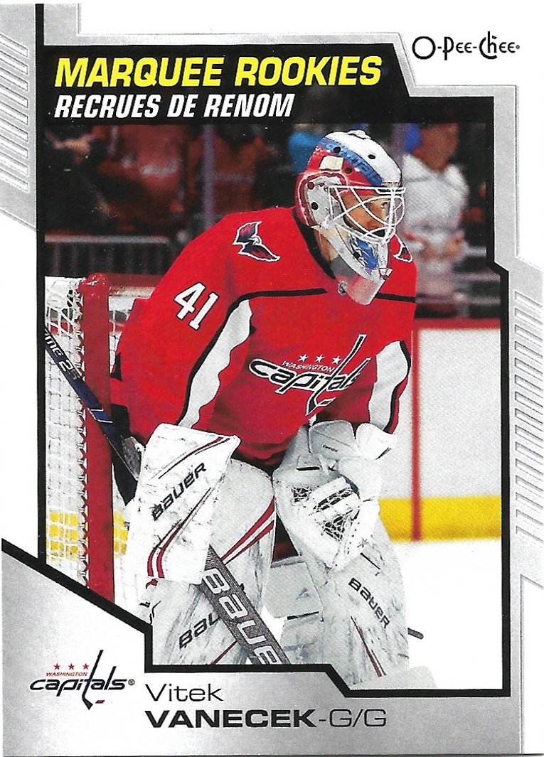Vitek Vanecek 2020-21 Upper Deck O-Pee-Chee Marquee Rookie Update #637 Capitals Hockey Card