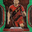 Jan Vertonghen 2022 Panini Prizm World Cup Qatar Green Wave #17 Belgium Soccer Card