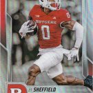 DT Sheffield 2025 Bowman Chrome University Refractor #136 Rutgers Scarlet Knights Football Card