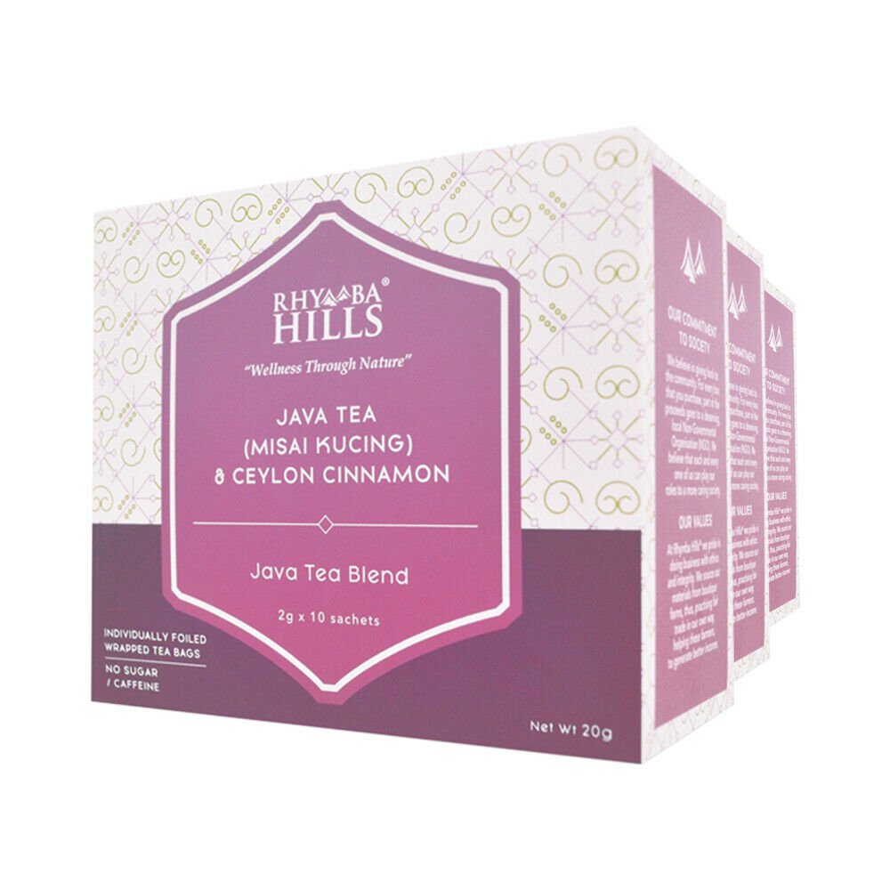 Rhymbahills Cat Whiskers Java tea 60 tea bags/ 6 boxes 100 Caffeine Free