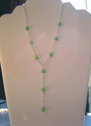 Peridot Y Necklace