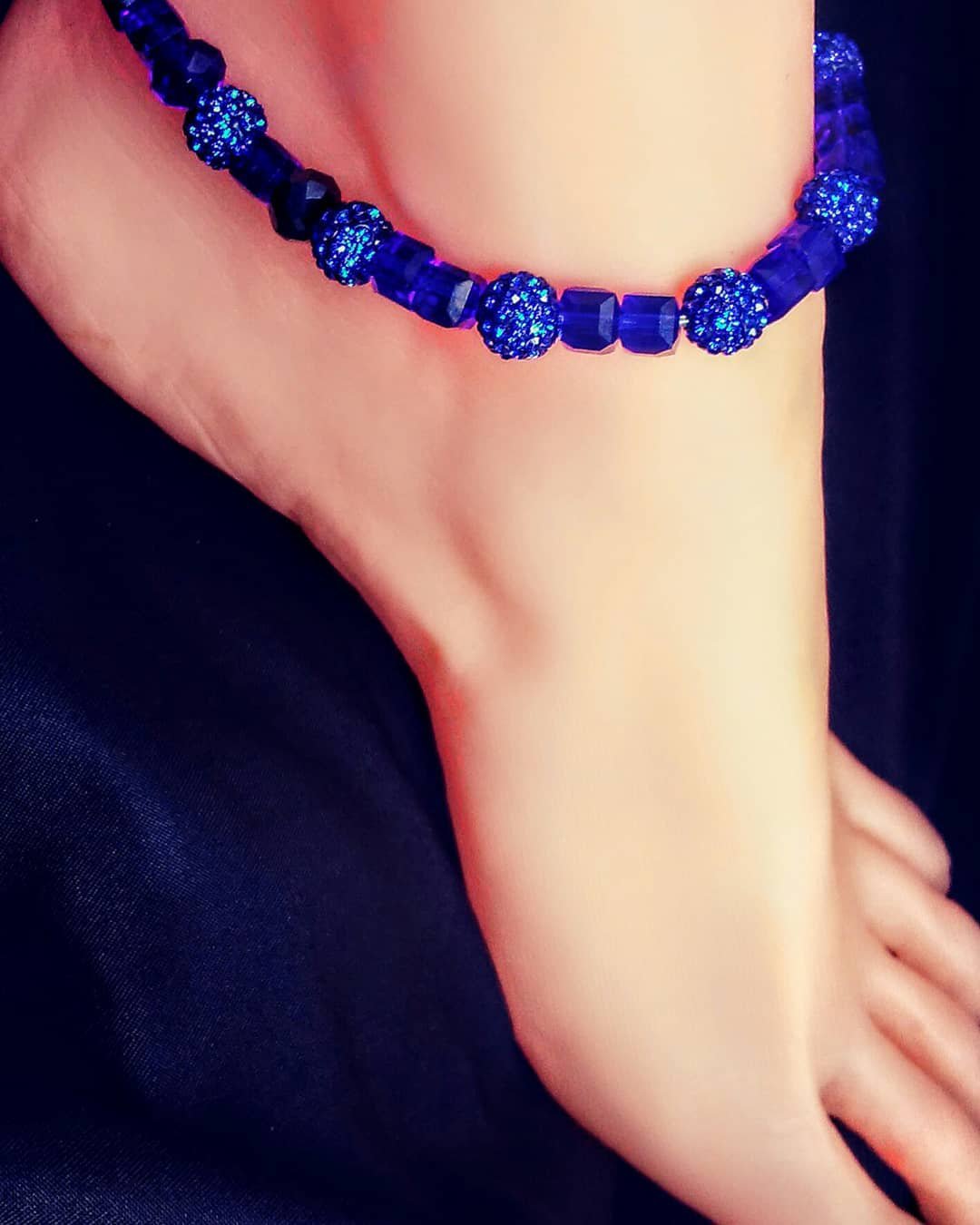 Blue Sparkling Anklet