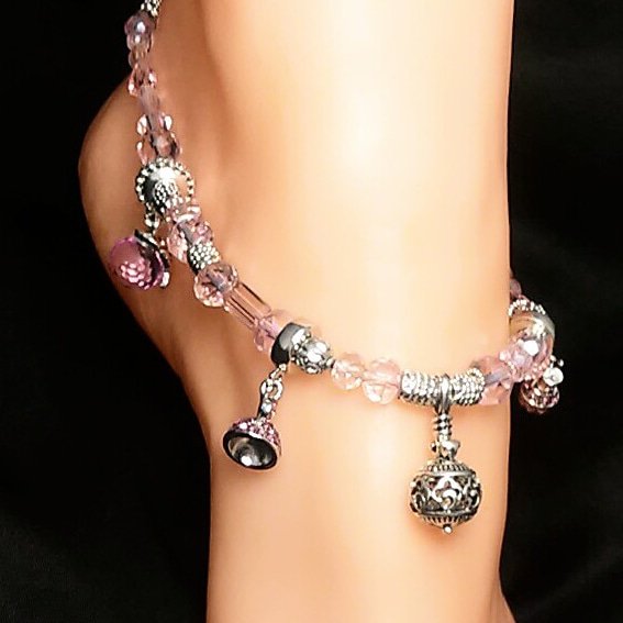 Charmed Pink Blossom Anklet