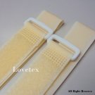 LOVETEX Brand 2.5cm x 50cm Ivory Hook and Loop Cinch Straps 10pcs