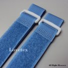 LOVETEX Brand 2.5cm x 50cm Med Blue Hook and Loop Cinch Straps 10pcs