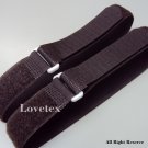 LOVETEX Brand 2.5cm x 50cm Dark Brown Hook and Loop Cinch Straps 10pcs